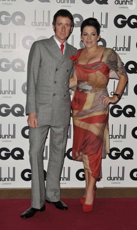 Bradley Wiggins et sa femme Cathy le 4 septembre 2012 à Londres.