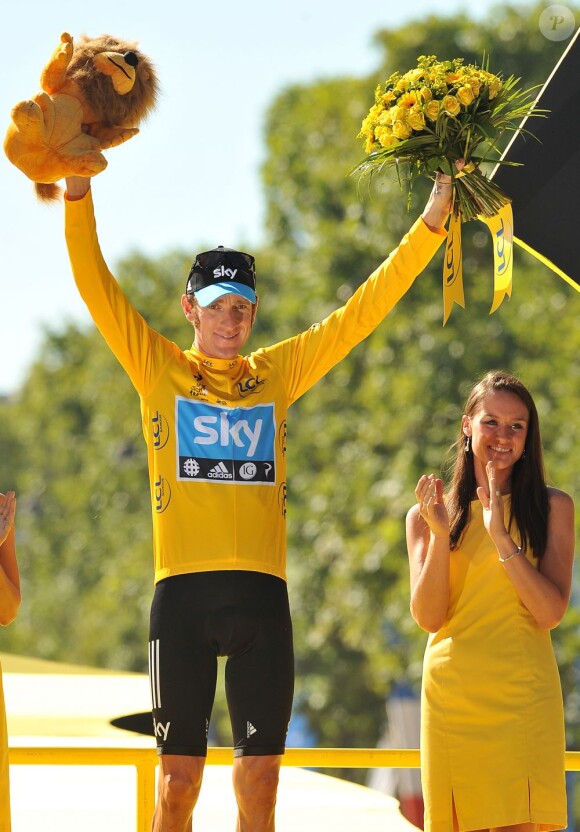 Bradley Wiggins, Maillot Jaune et vainqueur du Tour de France 2012 le dimanche 22 juillet 2012