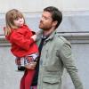 Xabi Alonso et sa petite Ane dans les rues de Madrid le 5 Novembre 2012