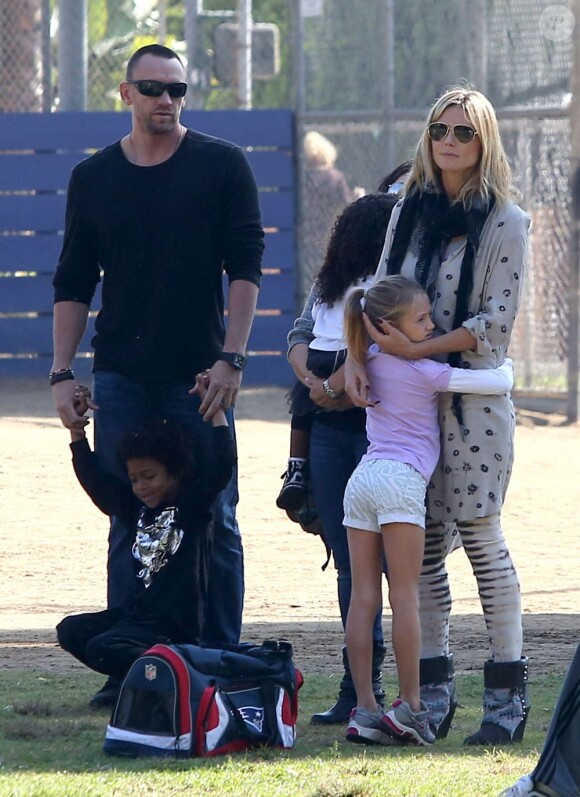 Heidi Klum avec ses enfants et Martin Kirsten le 3 novembre 2012 à Los Angeles.