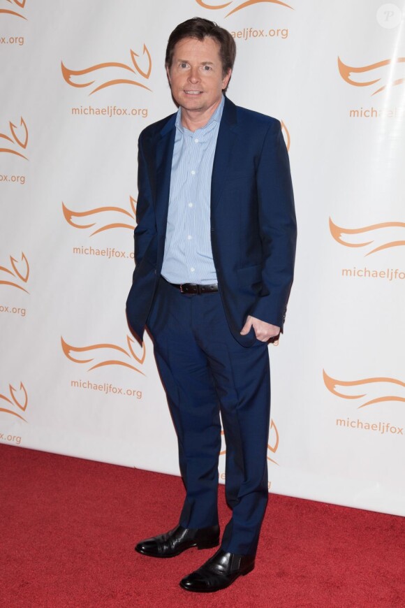 Michael J. Fox à la soirée de charité A Funny Thing Happened On The Way To Cure Parkinson au Waldorf Astoria de New York, le 10 novembre 2012.