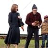 Woody Allen et Vanessa Paradis sur le tournage de Fading Gigolo le 14 novembre 2012 à New York