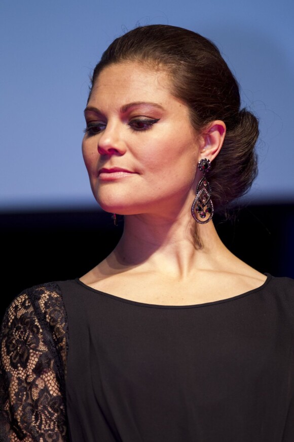 La princesse Victoria lors du gala caritatif pour la Journée mondiale du diabète, à Stockholm, le 14 novembre 2012.