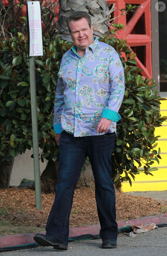 Eric Stonestreet sur le tournage de Modern Family à Long Beach en Californie le 14 novembre 2012.