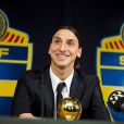 Zlatan Ibrahimovic a décroché son septième Guldbollen, le Ballon d'or Suedois, à Stockholm le 12 Novembre 2012