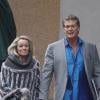 David Hasselhoff et sa petite amie Hayley Roberts à Manchester, le 16 novembre 2012.