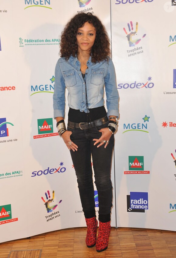 Louisy Joseph lors la soirée de remise des Trophées APAJH 2012 au Carrousel du Louvre à Paris le 19 Avril 2012.