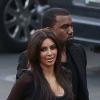 Kim Kardashian et Kanye West arrivent sur le plateau de The X Factor. Le 21 novembre 2012.