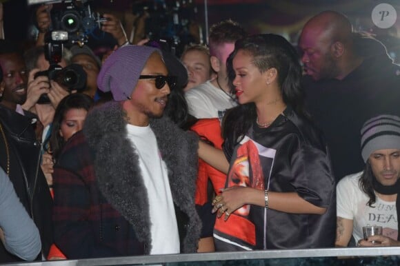 Exclusif - Rihanna et Pharrell Williams au VIP Room. Paris, le 17 novembre 2012.
