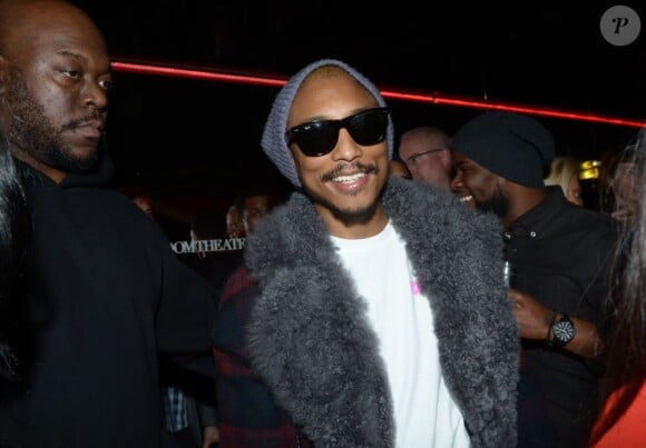 Exclusif - Pharrell Williams assiste à l'after-party de Rihanna au VIP Room. Paris, le 17 novembre 2012.