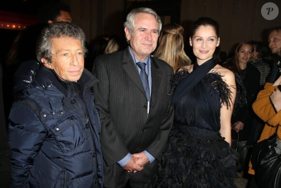 Laetitia Casta, le professeur Jean-Noël Fabiani et Yves Dahan réunis pour "sauvons l'hôpital" à la soirée Chanel le 8 novembre 2012