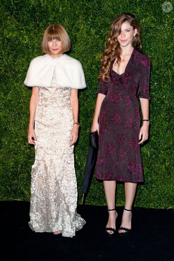 Anna Wintour et sa fille Bee Shaffer lors des 58e London Evening Standard Theatre Awards à Londres le 25 novembre 2012
