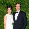 Colin Firth et sa belle Livia lors des 58e London Evening Standard Theatre Awards à Londres le 25 novembre 2012