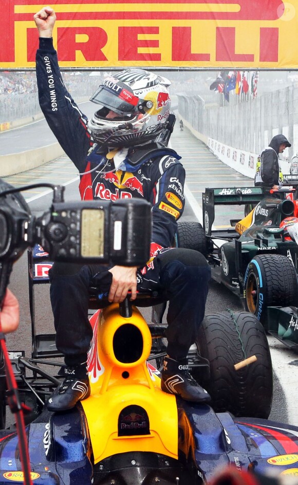 Sebastian Vettel a été sacré champion du monde pour la troisième fois de suite le dimanche 25 novembre 2012 lors du Grand Prix du Brésil à Interlagos  à Sao Paulo