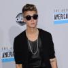 Justin Bieber lors de la cérémonie des American Music Awards à Los Angeles le 18 novembre 2012.