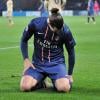 Zlatan Ibrahimovic lors du match entre le Paris Saint-Germain et le Dinamo Zagreb au Parc des Princes à Paris le 6 novembre 2012
