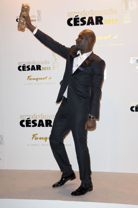 Omar Sy et son César du meilleur acteur le 24 février 2012