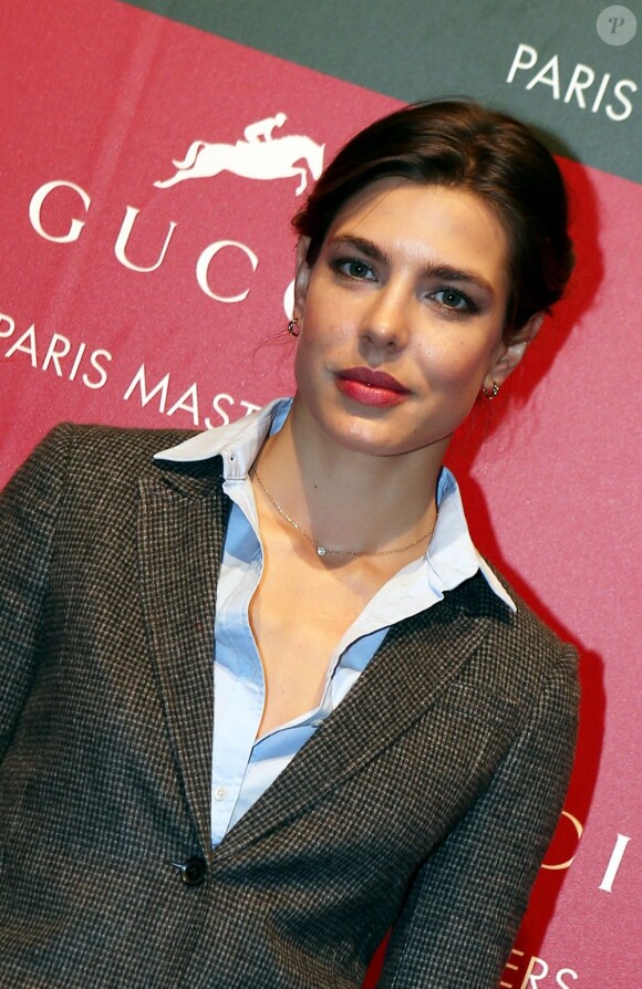 Charlotte Casiraghi lors du final du Gucci Paris Masters le 2 décembre 2012 pour le Grand Prix, remporté par le Néerlandais Mark Houtzager avec Sterrehof's Tamino.