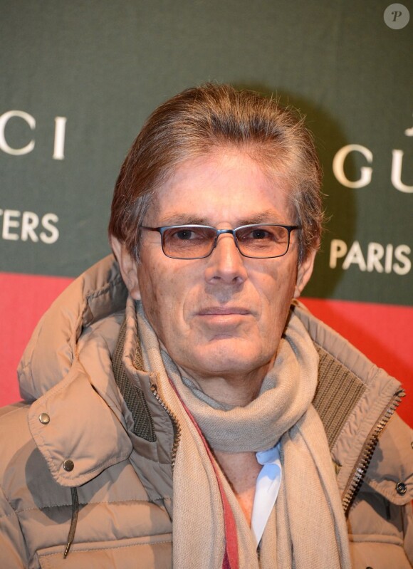 Dominique Desseigne lors du Grand Prix du Gucci Paris Masters à Marc Houtzager, vainqueur devant Denis Lynch et Alvaro de Miranda Neto à Villepinte le 2 décembre 2012.