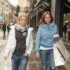 Roberta Vinci et Sara Errani après avoir fait du shopping dans la boutique Armani de Milan le 2 décembre 2012