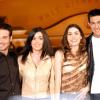 Mario Baravecchia, Jenifer, Olivia Ruiz et Jean-Pascal... héros de la première Star Academy, ici à Paris, en mars 2002.