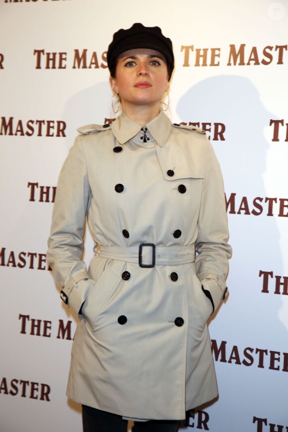 Cécile Cassel, présente pour la première du film The Master au cinéma de l'Arlequin à Paris le 4 décembre 2012.