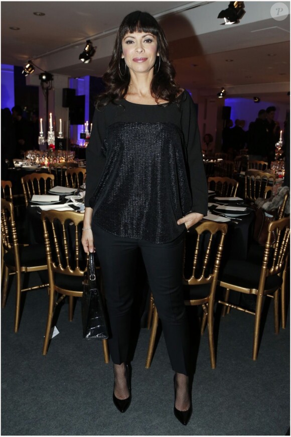 L'actrice Mathilda May assiste au diner caritatif organisé par Babeth Djian au profit de l'association AEM (les Amis des Enfants dans le Monde) à l'Espace Pierre Cardin. Paris, le 6 décembre 2012.