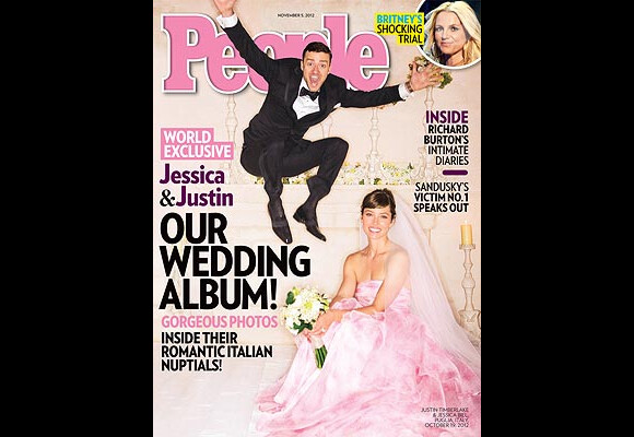 Le magazine People a fait sa couverture avec la photo des mariés Jessica Biel et Justin Timberlake