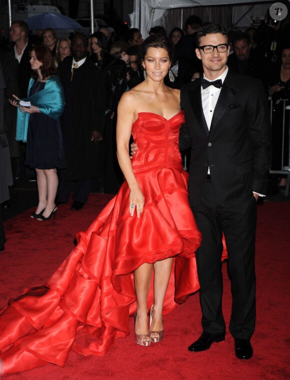 Jessica Biel et Justin Timberlake à New York en 2009