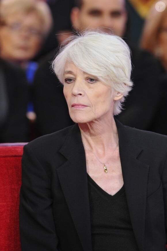 Françoise Hardy à Paris le 30 Octobre 2012 lors de l'enregistrement de Vivement dimanche.