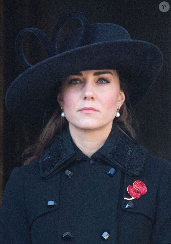 Catherine, duchesse de Cambridge lors des commémorations du 11 novembre au Cenotaph de Londres