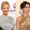 Cate Blanchett et Freida Pinto lors de la projection de L'Odyssée de Pi durant le Festival du film de Dubaï le 9 décembre 2012 (photomontage)