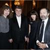 Exclu - Valérie Toranian (Directrice de la rédaction de ELLE), Jérôme Bellay et son épouse Isabelle Morizet, Denis Olivennes au dîner de la Fédération Internationale des Ligues des Droits de l'homme (FIDH) à l'occasion de ses 90 ans, à l'Hôtel de Ville de Paris, le 6 décembre 2012.