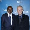Exclu - Sidiki Kaba et Antoine Bernard au dîner de la Fédération Internationale des Ligues des Droits de l'homme (FIDH) à l'occasion de ses 90 ans, à l'Hôtel de Ville de Paris, le 6 décembre 2012.