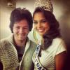 Jean Imbert prend la pose auprès de Marine Lorphelin, Miss France 2013 - Photo publiée par Jean Imbert sur Twitter le 10 décembre 2012