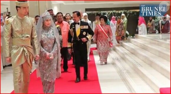 Image du banquet du mariage de la princesse Hajah Hafizah Sururul Bolkiah, fille du sultan de Brunei, et Pengiran Anak Haji Muhd Ruzaini Pengiran Dr Haji Mohd Yakub, le 23 septembre 2012.