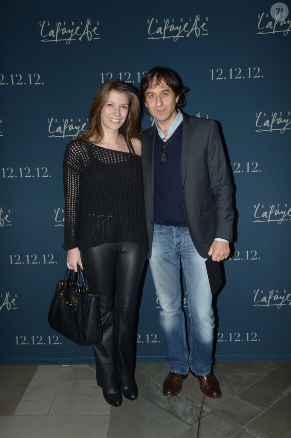 Philippe Kelly et sa compagne lors de la soirée des 100 ans de la coupole des Galeries Lafayette le 12 décembre 2012