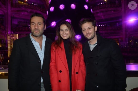 Gilles Lellouche, Virginie Ledoyen, et Nicolas Duvauchelle lors de la soirée des 100 ans de la coupole des Galeries Lafayette le 12 décembre 2012