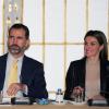 Le prince Felipe et la princesse Letizia d'Espagne prenaient part à une assemblée de la Fondation Prince de Gérone à Barcelone le 13 décembre 2012.