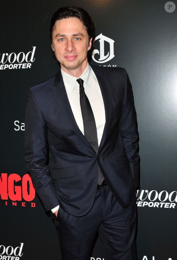 Zach Braff lors de la première du film "Django Unchained" à New York, le 11 décembre 2012.