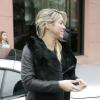 Shakira, enceinte de 8 mois, arrive dans un studio d'enregistrement à Barcelone en Espagne. Le 17 décembre 2012.