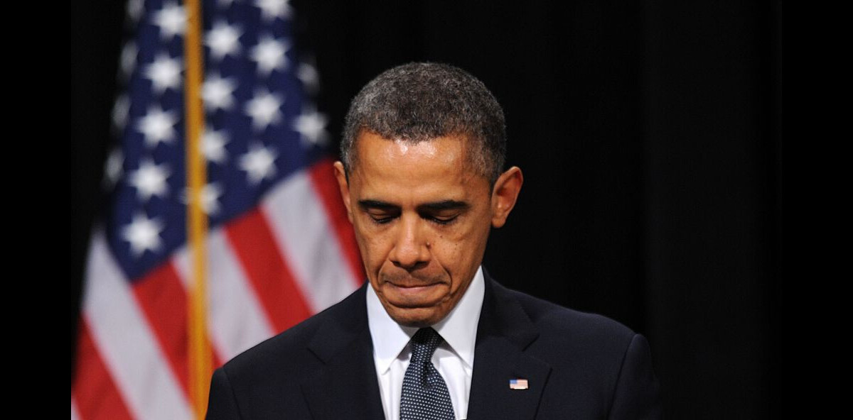 Photo : Le président des États-Unis Barack Obama en plein discours à ...