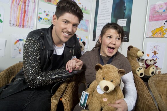 EXCLU - Quentin Mosimann lors du concert des rêves et des étoiles organisé par Make a Wish, à Bruxelles, au Palais du Heysel, 14 decembre 2012.