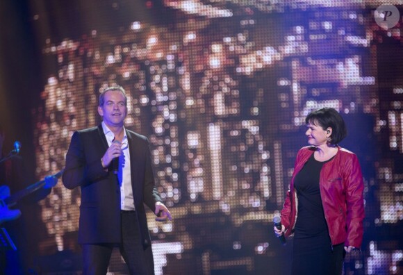 EXCLU - Maurane et Garou lors du concert des rêves et des étoiles organisé par Make a Wish, à Bruxelles, au Palais du Heysel, 14 decembre 2012.