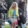 Busy Philipps sur le tournage du film Cougar Town à West Hollywood, le 19 décembre 2012.