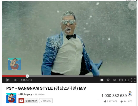 Psy a dépassé le milliard de vues sur YouTube avec son Gangnam Style en 2012.