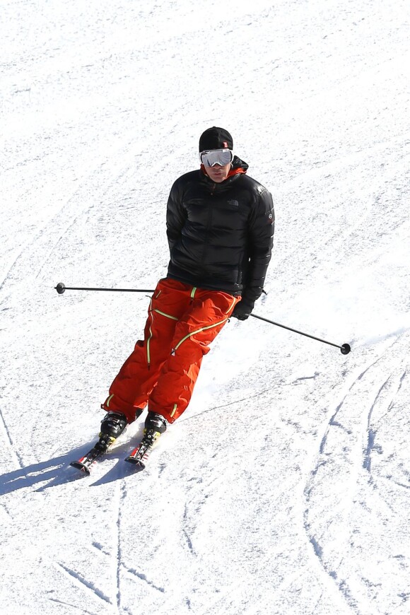 Antonio Banderas dévalant les pistes d'Aspen, le samedi 22 décembre 2012.
