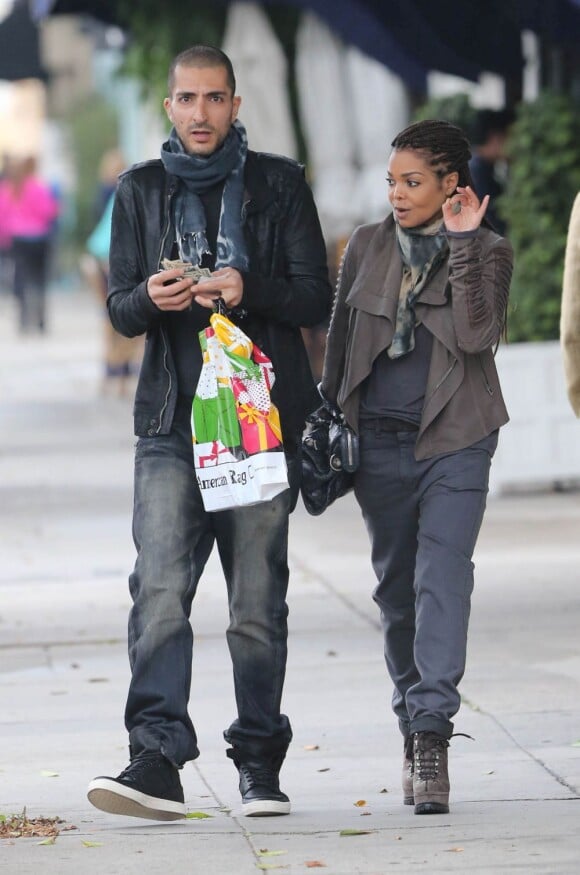 Exclusif - Janet Jackson et son conjoint Wissam Al Mana à West Hollywood. Los Angeles, le 16 décembre 2012.