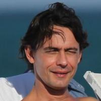 Filippo Inzaghi : L'ex-footballeur à la plage avec sa chérie mannequin