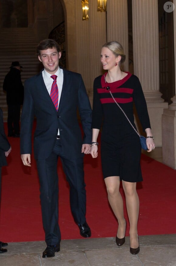 Le prince Sébastien de Luxembourg. Mariage civil de l'archiduc d'Autriche Christoph de Habsbourg-Lorraine et d'Adélaïde Drapé-Frisch, le 28 décembre 2012 à la mairie de Nancy.